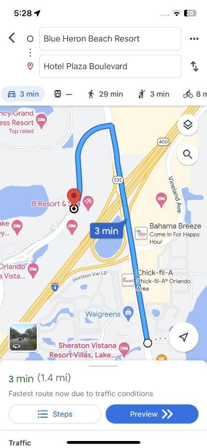 Disney Just 1 And A Quarter Mile Away, Blue Heron 1 Room 2 Bath,Amenities,6 Guests, Walk To Restaurants, No Fees At Check In 奥兰多 外观 照片